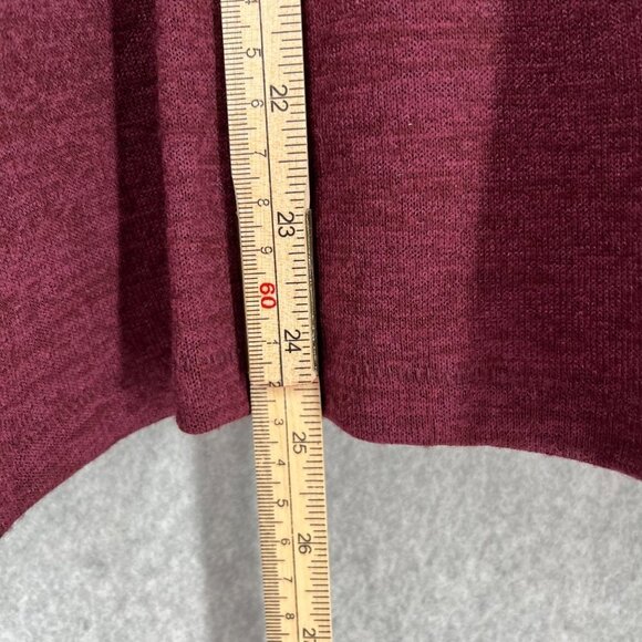 Rag and Bone Womens Slash Long Sleeve Top Size L Burgundy Port Red Cold Shoulder - Picture 8 of 10